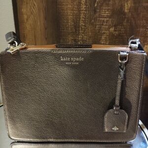 Kate Spade Metallic Silver Crossbody Bag